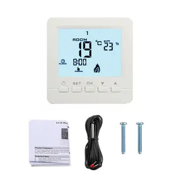 

HY02B05WE-2 Smart Room Thermostat Wifi Electric Heating System Temperature Controller Regulator App Controllable Thermostat