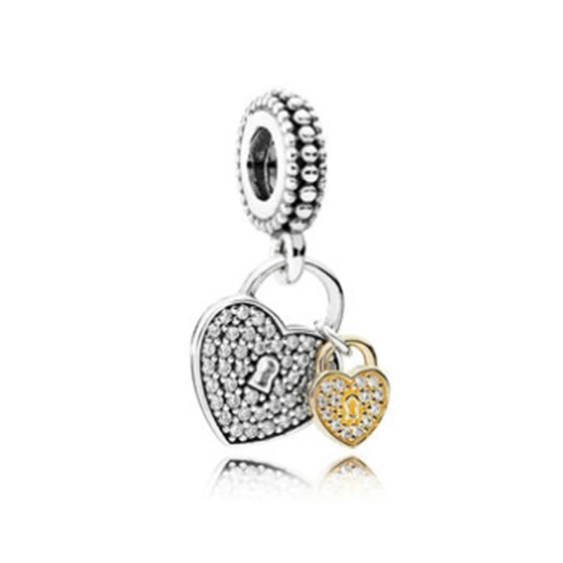 Серебро 925 Новое платье Мики Единорог Подвески бусины подвеска Подходит Pandora Браслеты и ожерелья для женщин DIY любителей ювелирных изделий - Цвет: B-129
