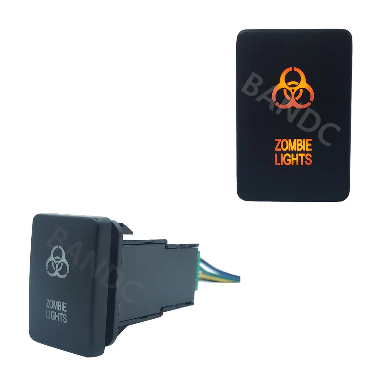 Zombie Lights Push Switch Con Connettore Di Cablaggio Luci Led Arancioni On Off Per Toyota Rva4 2006-2011, Sostituzione Automatica, 3Amp 12V