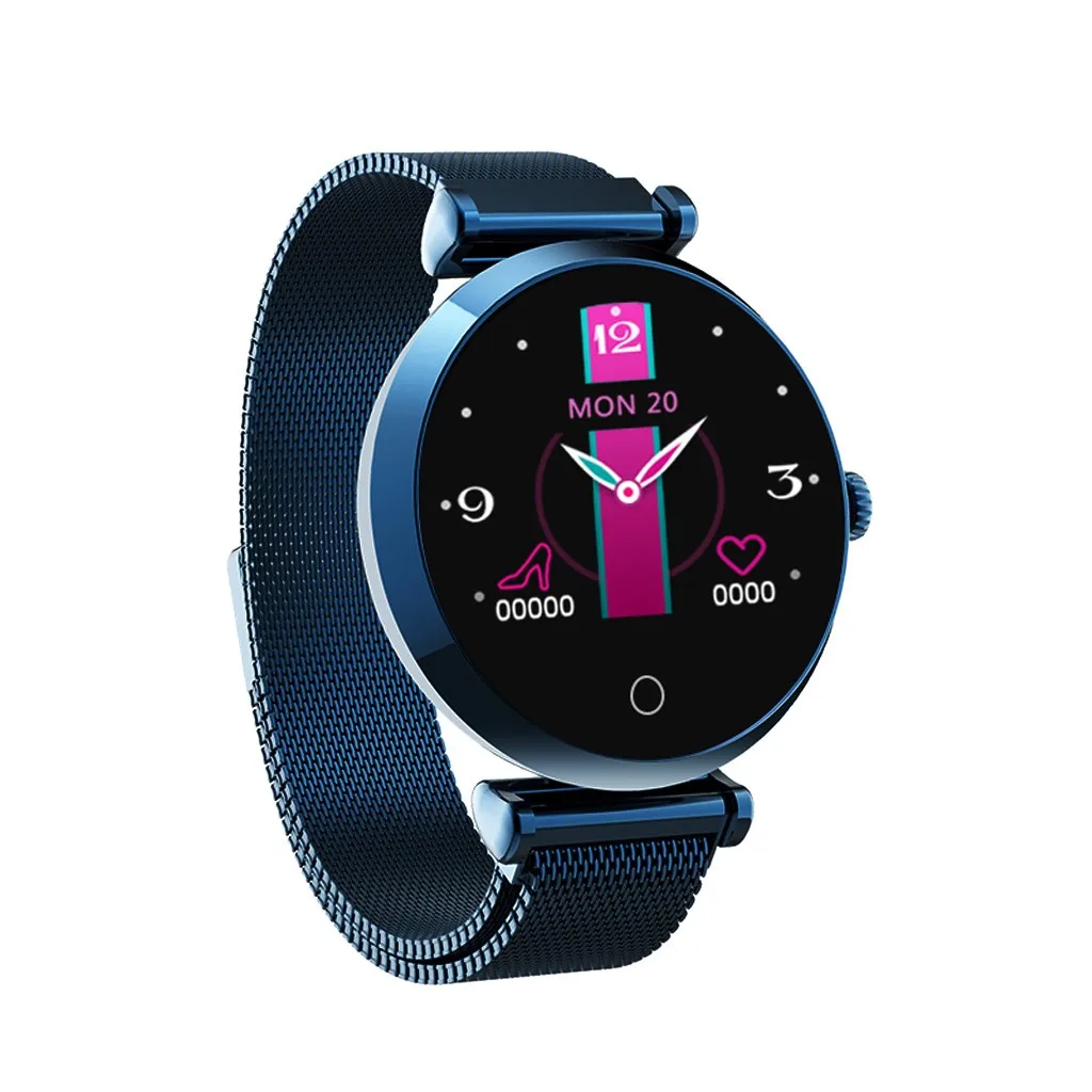 20 R6 Для женщин модные часы Smart Watch монитор сердечного ритма частота сердечных сокращений монитор артериального Давление Шагомер Смарт watchFor IOS Android - Цвет: Blue