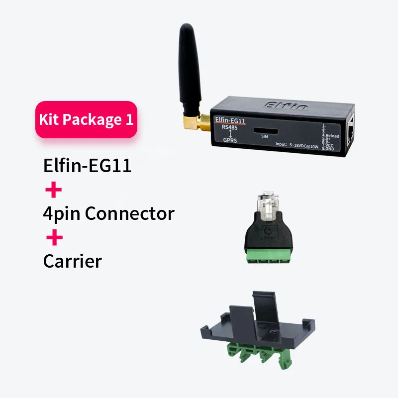 Elfin-EG11 последовательный сервер последовательный порт устройство подключение к сети GPRS Modbus TPC IP Функция RJ45 RS485 к GSM GPRS последовательный сервер