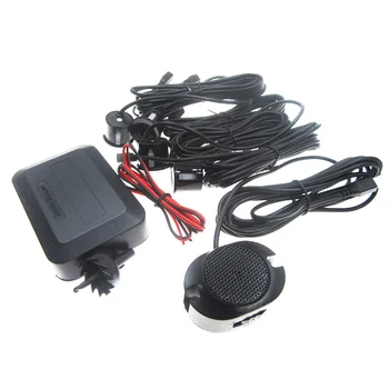 

Onever 4 Pcs Car Parking Sensor Set Buzzer 19mm Reverse Backup Sound Alert Indicator Probe System 12V Car Accessories