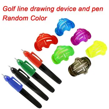 

Golf Ball Stencil Template Drawing Putting Line Marker With Pen Golf Scribe Aids Accessories Marker And Plastic Training Go G1R3