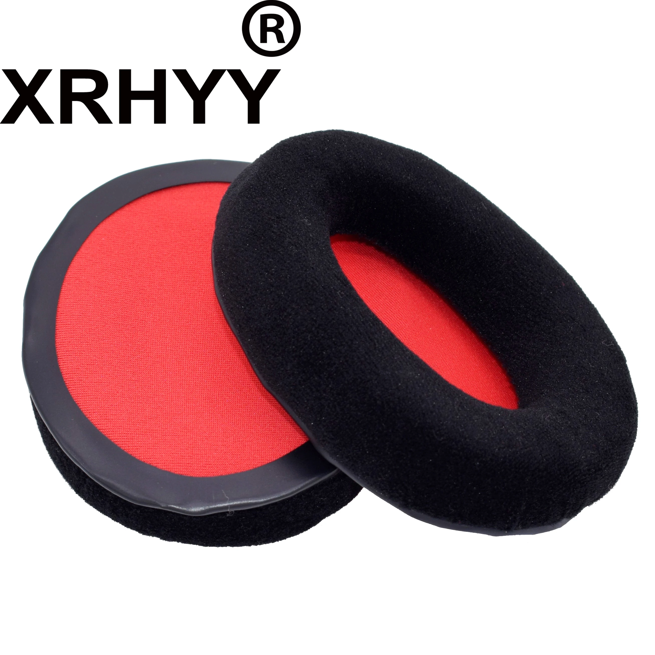 

XRHYY 1 Pair Black Color Velvet Replacement Earpad Ear Pad Cushion for Kingston KHX-HSCC-BK-FR HyperX Cloud headphones