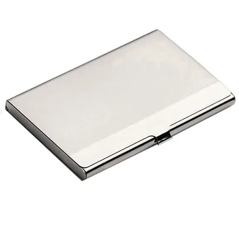 

Business Name Card Holder Metal Stainless Steel Case (Silver,9.2*6CM)