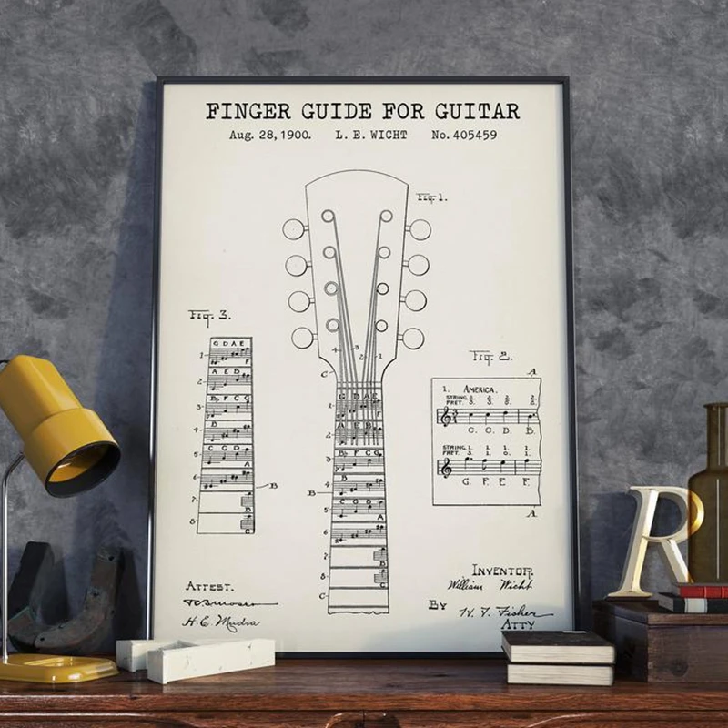 Guitar Patent Poster Prints