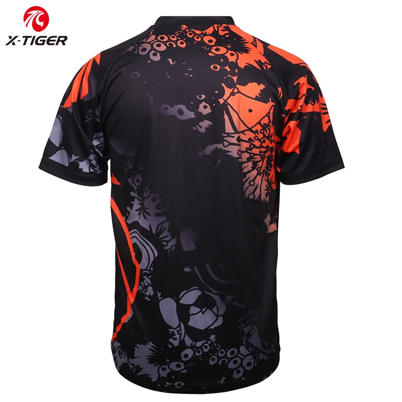 X-Tiger Downhill Jerseys Quick-Dry Mountain Bike DH Shirt Polyester MTB Motocross Sports Racing T-Shirt