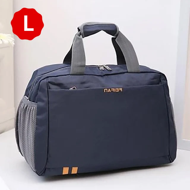 Scione Classic Travel Business Handbag Men Waterproof Cabin Luggage Tote Suitcase Women Large Casual Sport Weekend Shoulder Bag Navy Blue L