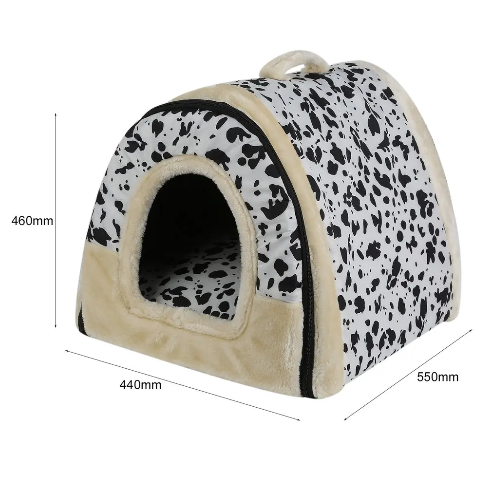 Portable Foldable Dog Puppy Cat House Kennel Nest Soft Bed With Mat For Small Medium Pet Comfortable Travel Bed Tent