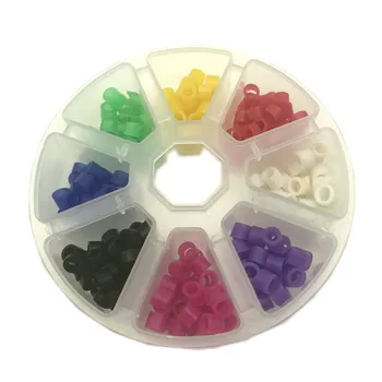 

160pcs/Box 4X6X5mm Silicone Dental Instrument Color Code Rings With Box Autoclavable Disinfection Orthodontic Universal Oral