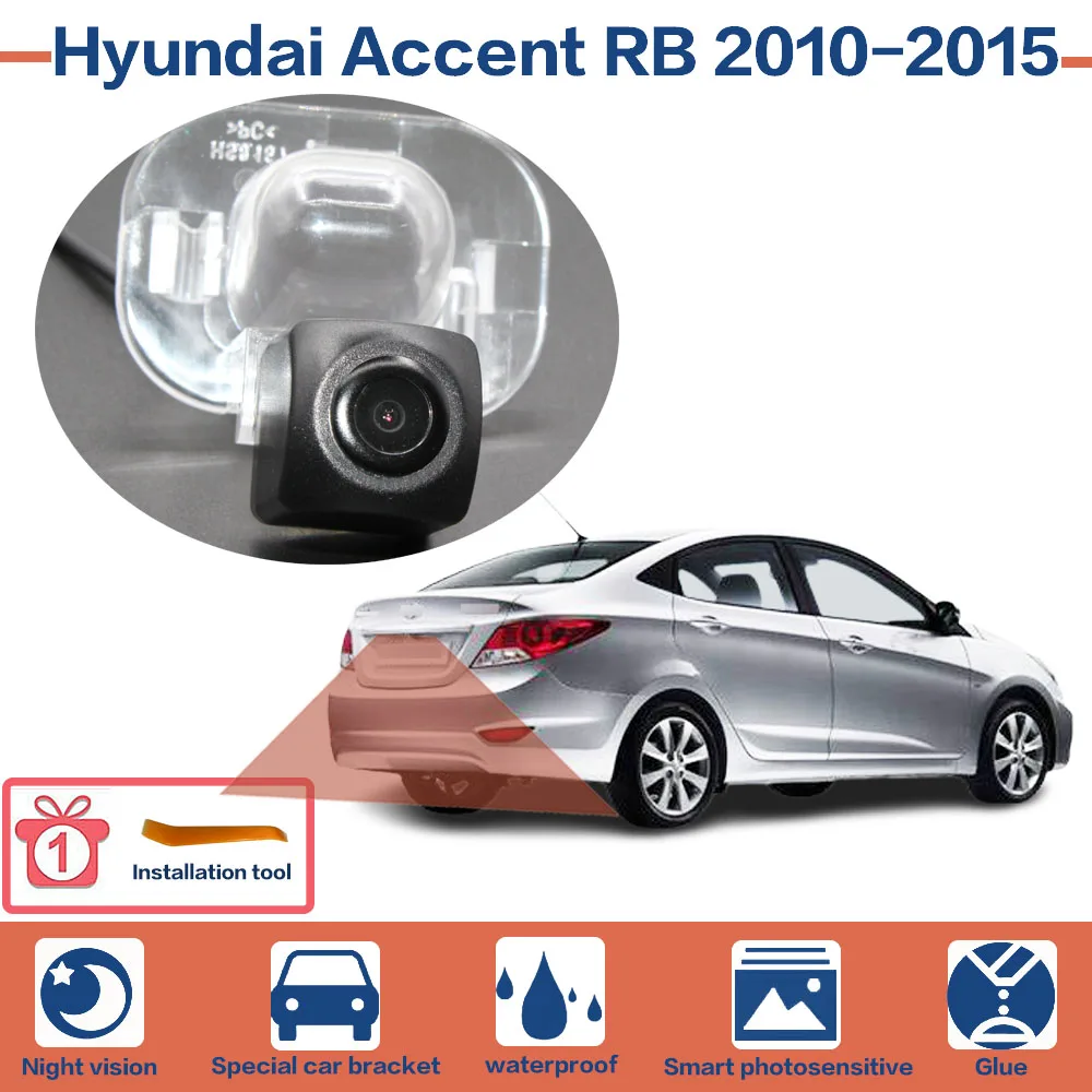 Car Vehicle Rearview Camera Backup Review Parking Reversing Cam Rear View  Waterproof For Hyundai Accent RB 2010-2015