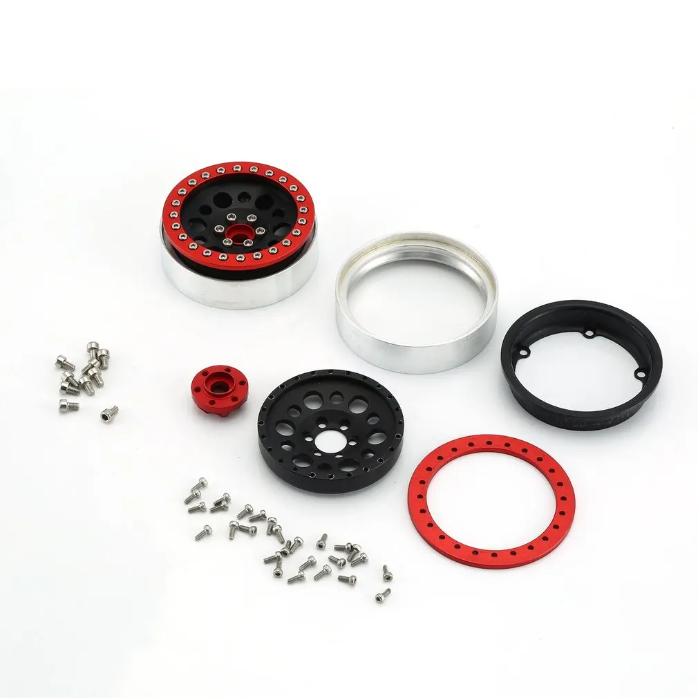 

2Pcs 2.2inch Aluminium Alloy Wheel Rim Beadlock Wheel Hubs For 1/10 RC Crawler Car TRX4 Defender Bronco RC4WD D90 Model Parts