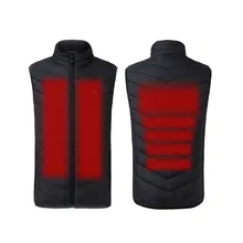 USB elétrica Aquecida Vest Homens Vest Colete Casaco Mulher Jaqueta Softshell Térmica Aquecida Aquecimento Eléctrico Colete Chaleco Calefactable Nerf(China)