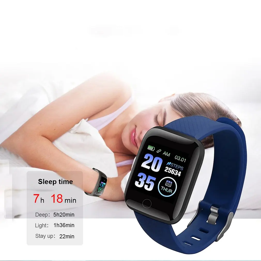  116Plus Color Screen Smart Bracelet D13 Real-Time Heart Rate 1.3 Inch Sleep Ip67 Waterproof Gift Br