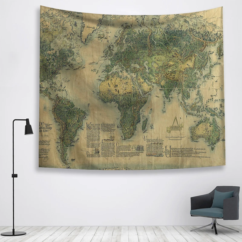Карта стены Ttapestry висячие украшения богемный пляжный коврик фермерский дом Декор общежития МАНДАЛА ГОБЕЛЕН колдовство хиппи