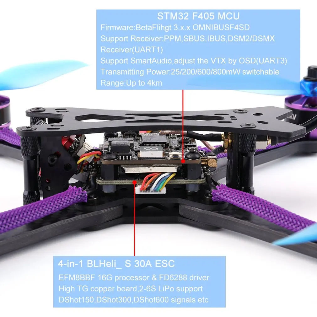 Новая машина 5,8G 48Ch Drone легкая Гоночная машина с дистанционным управлением самолета 215 мм без приемника с приемником