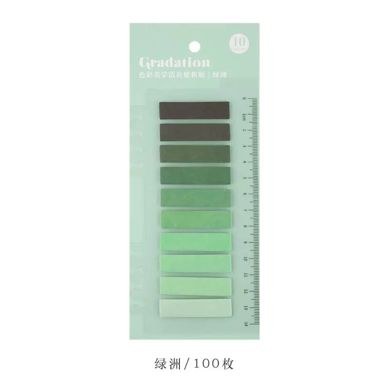 100 листов/упаковка цветные эстетические блокноты для заметок N Times Sticky Notes Index paper Divider Sticky paper Bookmark - Цвет: E
