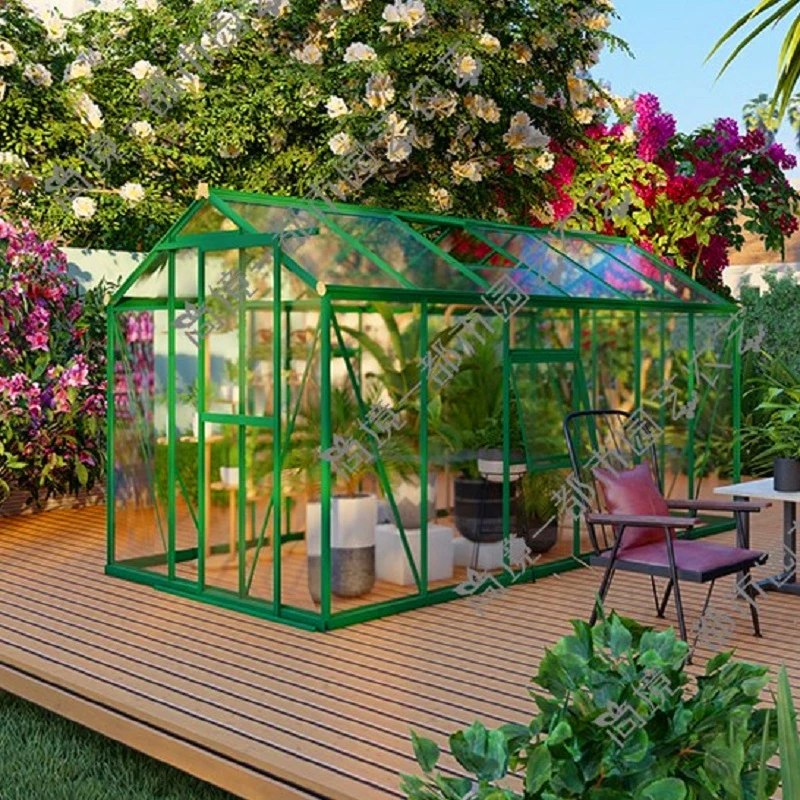 Metal aluminium houses sell small mini low cost frame polycarbonate commercial garden greenhouses green house greenhouse