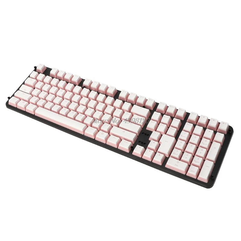 Drop RGB 108 Keycaps ANSI Layout Add ISO PBT розовый пудинг Двойная кожа Milk Shot Keycap с подсветкой плата