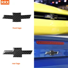Chevrolet Camaro için 2016 2017 2018 2019 ön arka bagaj Logo etiketi amblemi paneli aksesuarları Camaro için karbon Fiber İç