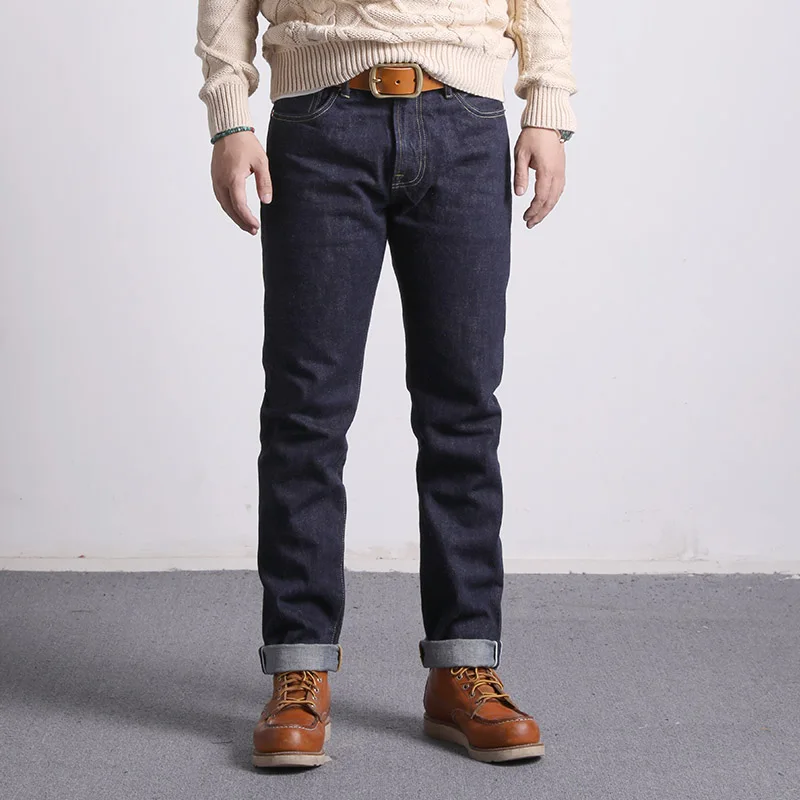 デニム・ジーパン Semi-wide raw denim pants INDIGO Raw Wide|16oz Raw Denim Jeans For Men - Heavy Weight Indigo