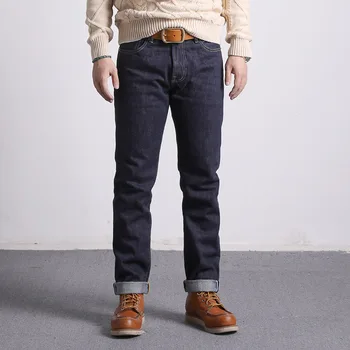 설명 읽기, 511XX-0009 RedTornado Raw 데님 청바지, 16oz 헤비 웨이트 인디고 셀비지 원 워싱 샌포라이징 지퍼 팬츠