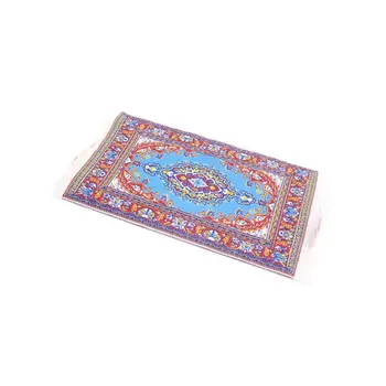 

1:12 Dollhouse Miniature Red Turkish Carpet Mini Embroidered Woven Floral Rug G99C