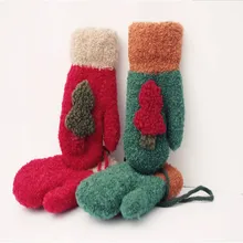 Новое поступление, Детские Зимние рождественские подарки, вязаные перчатки для маленьких мальчиков и девочек, теплые веревочные перчатки на весь палец, детские перчатки