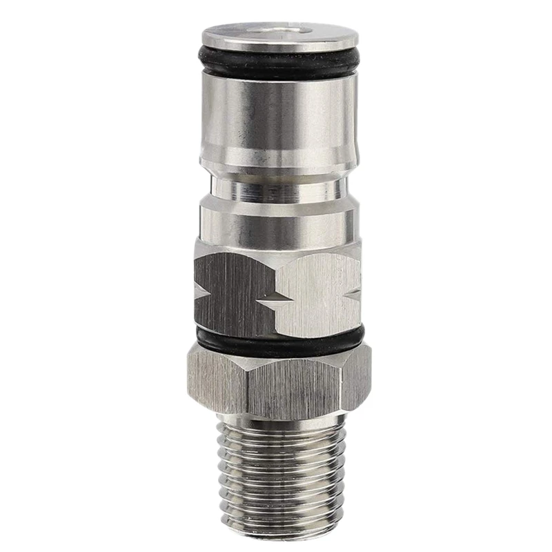 

1/4 Inch Male Npt Hex Nipple Gas Ball Lock Post with Poppers Ball Lock Adapter for Brewing Beer,Intake