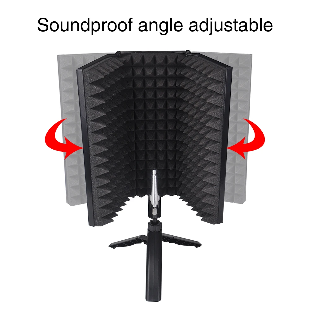 Шумоподавление компактный звукоизоляционный изоляционный щит студийный звукозаписывающий акустический микрофон складной со штативной подставкой простая установка