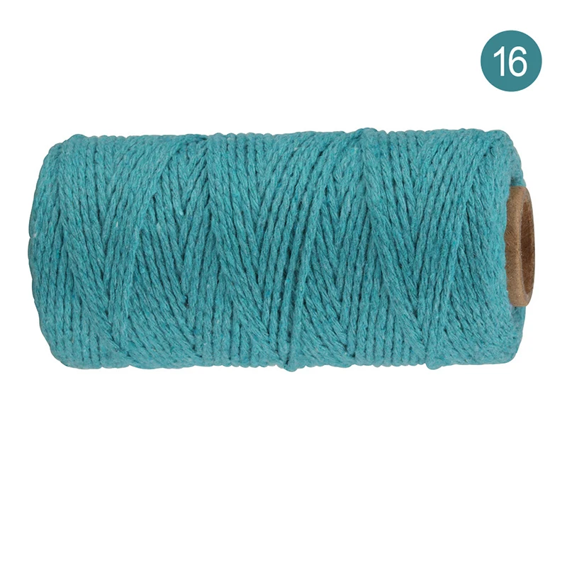 100% Cotton rope colorful twine macrame cord string thread for party wedding decoration accessory DIY cord 2mm*100m 