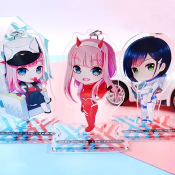 

New Anime DARLING in the FRANXX Acrylic Keychain Keyring Phone Charm Stand Figure Key chain cosplay accessories