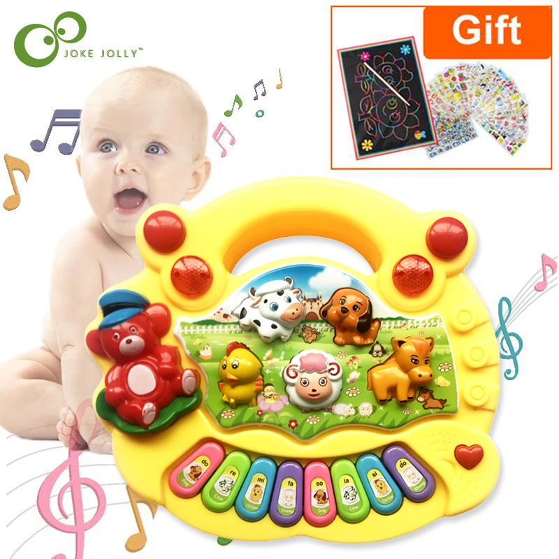 Electric Animal Keyboard Sound Piano Music Toys for Kids Xmas Baby Toy  Gifts 