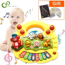 Музыкальный инструмент игрушка для маленьких детей Животное ферма пианино развивающие Музыкальные Развивающие игрушки для детей Рождественский подарок на год GYH