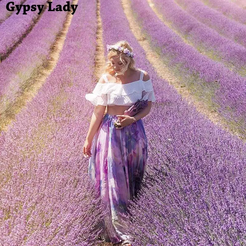 GypsyLady Цветочная Бохо длинная юбка макси эластичная плиссированная юбка с большим подолом Женская шикарная xanadu летняя юбка Новинка faldas