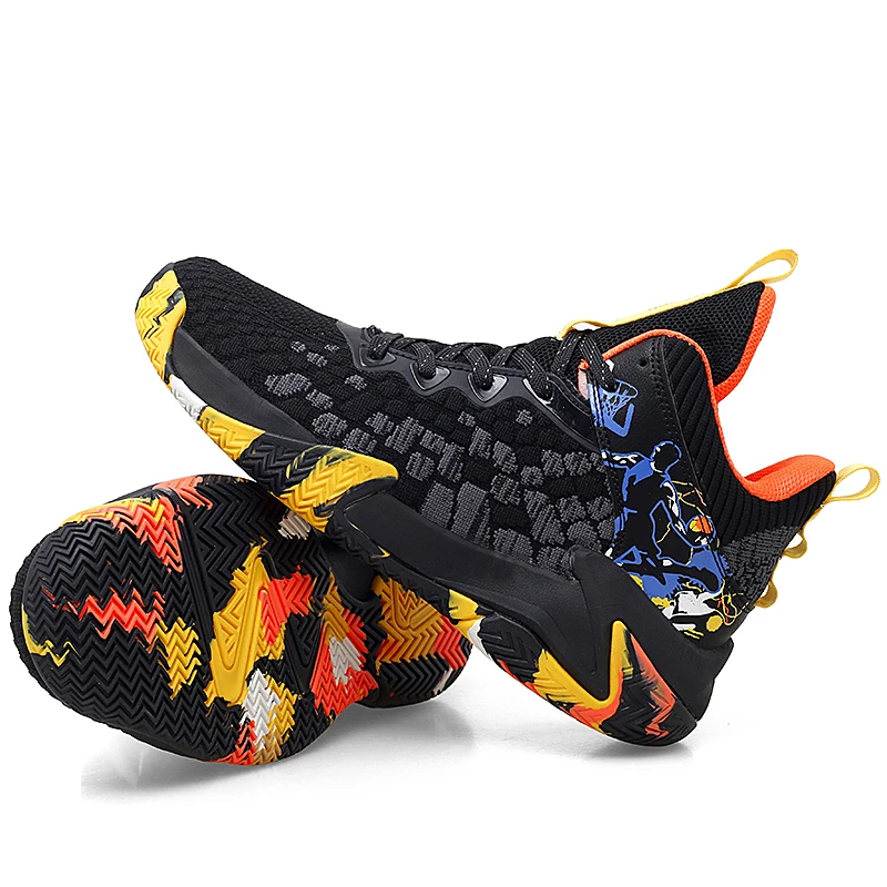 

2020 Men's Basketball Shoes High Quality Non-slip Cushioning Breathable Sport Shoes Casual large size teenagers Shoes