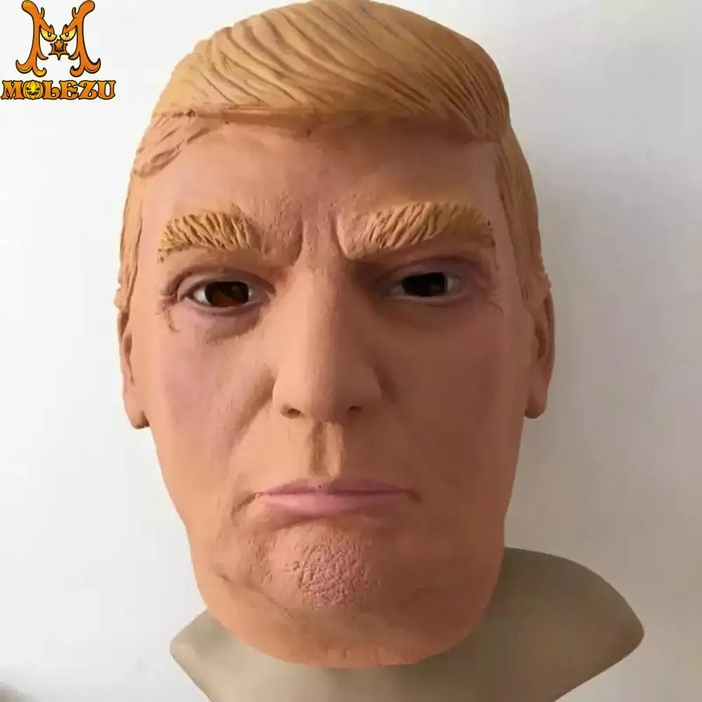 Molezu Хэллоуин Дональд Трамп знаменитости Путин латексная маска Мяч Косплей маски