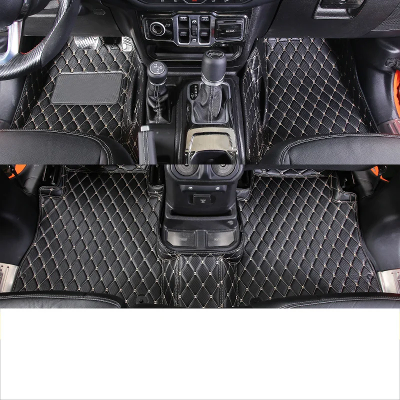 Lsrtw2017 кожаные автомобильные коврики для jeep wrangler JK JL 2006- Запчасти Аксессуары rubicon