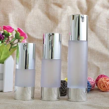 1 шт. Мини Портативный вакуумный косметический лосьон лечение путешествия бутылка Роскошные Золотые Серебряные Пустые безвоздушные бутылки с насосом