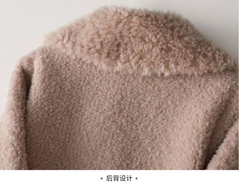 Осенне-зимнее пальто женская одежда натуральное меховое пальто шерстяная куртка корейский Винтаж овечья шерсть Топы замшевая подкладка ZT3946