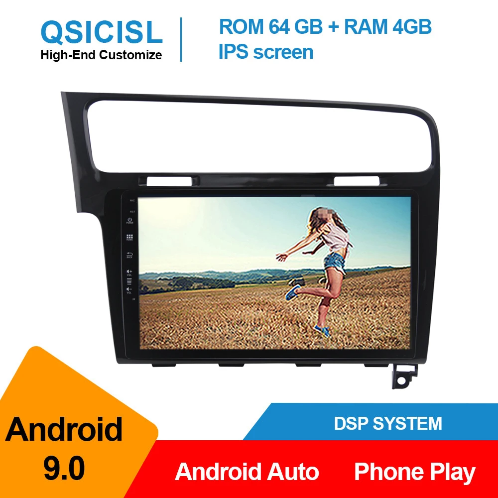 

Android 9.0 car radio multimedia player for Volkswagen Golf 7 MK7 2013-2017 IPS 10.1" car headunit 1 din gps navigation stereo