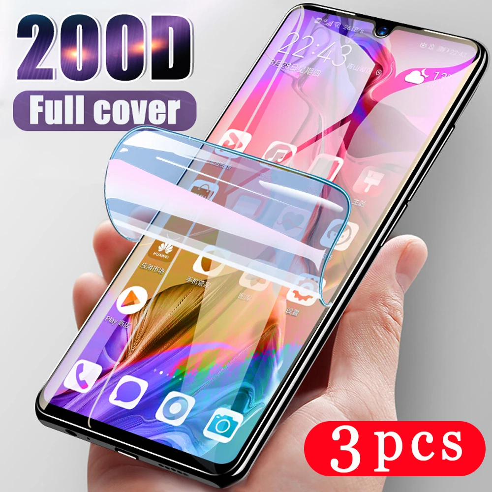 3 шт. полное покрытие для samsung galaxy A90 A80 A70 A60 A50 A40 A30 A20 A10 Гидрогелевая пленка защита