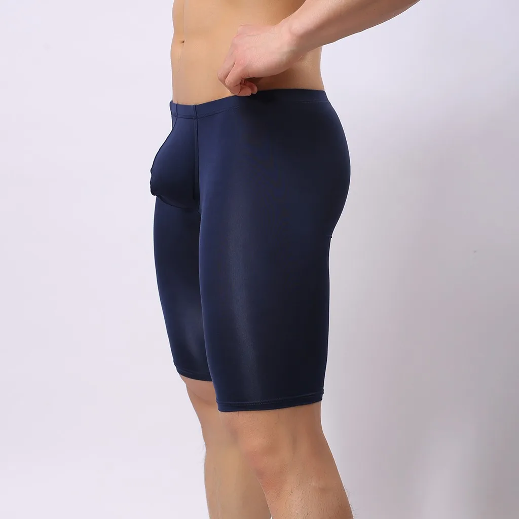 Мужское нижнее белье, Длинные боксеры, шорты, сексуальные новые Cueca дышащая Домашняя одежда, простое Чистое Нижнее белье, облегающие сексуальные трусы