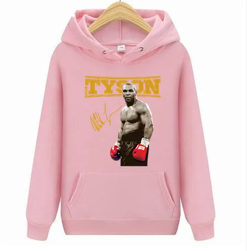 Розовый Майка TYSON Железный майка коробки бокса чемпионская куртка с капюшоном/Толстовка Новая - Цвет: Розовый