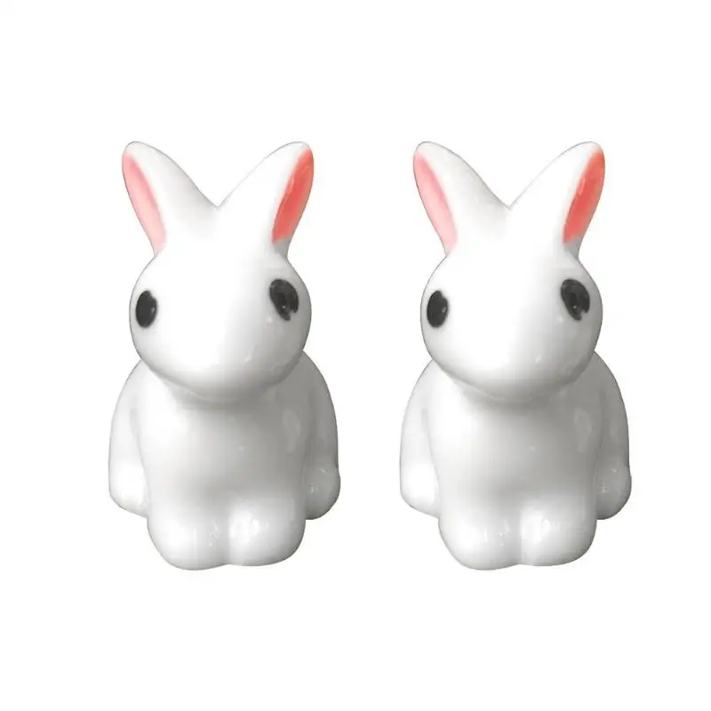 

Synthetic Resin Hand-painted Mini Rabbit Ornament Miniature Figurine Model