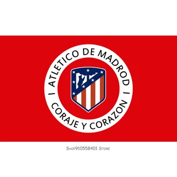 

Atletico De Madrid Flag Maglietta Stemma Coraje Y Corazon Blu Navy Ufficiale