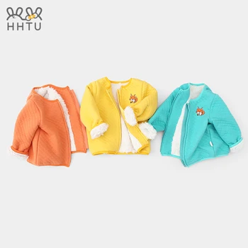 

Baby Outerwear Coat Autumn winter Velvet Thicker Clothing girls boys zipper cute Cotton Jacket warm Cardigan Windbreaker clothes