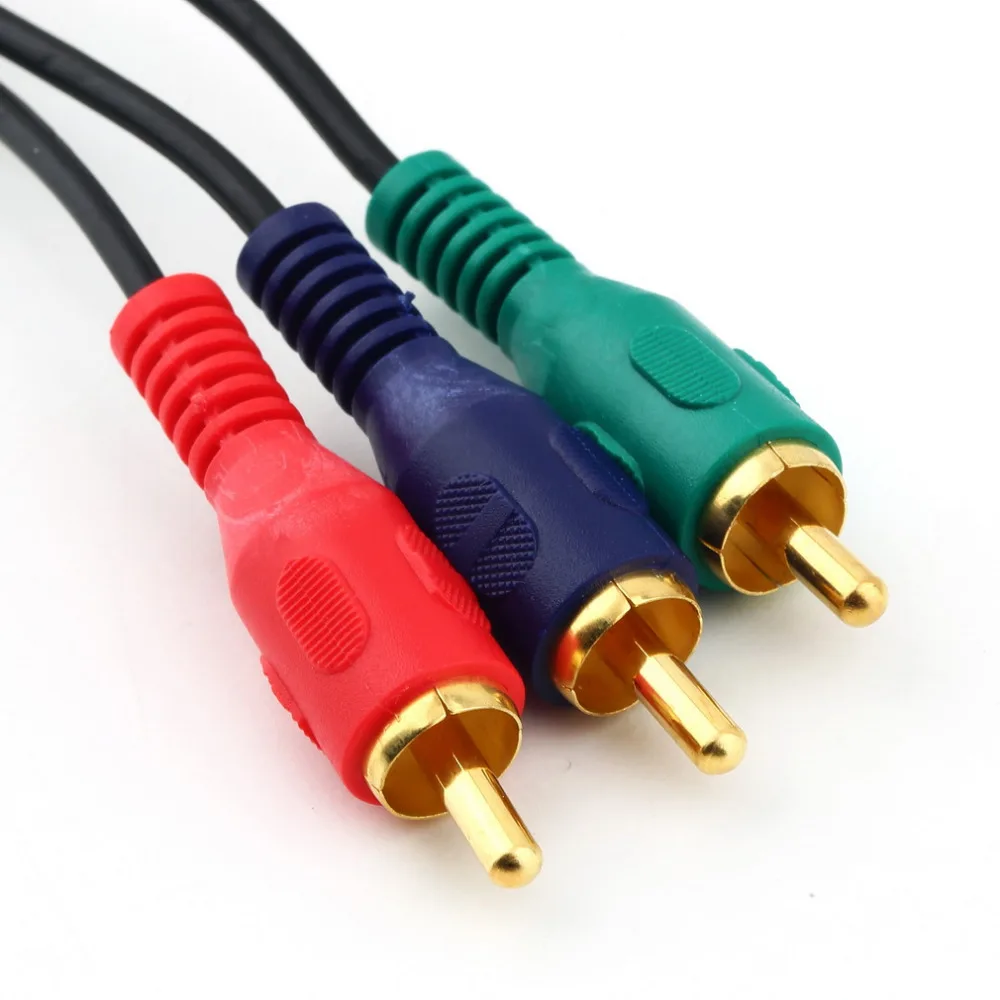HDMI-compatible To 3RCA 3-RCA 3 RCA Video Component Connection Cable Convert Hub Cord Line For HDMI-compatibleto3 Gold Connector