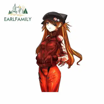 

EARLFAMILY 13cm x 7.7cm for Asuka VAN Cartoon Decal Windshield Car Sticker Bumper Anime Car Styling Scratch-proof Decoration