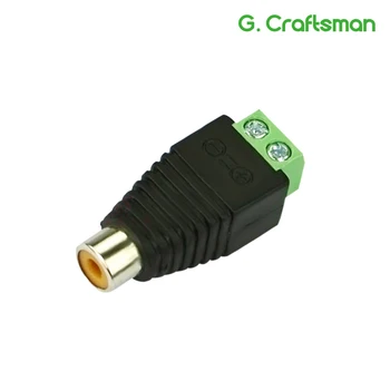 

Clearance Sales! RCA Female Connector Plug DC Adapter Balun Connector for CCTV Camera Security System Surveillance B23